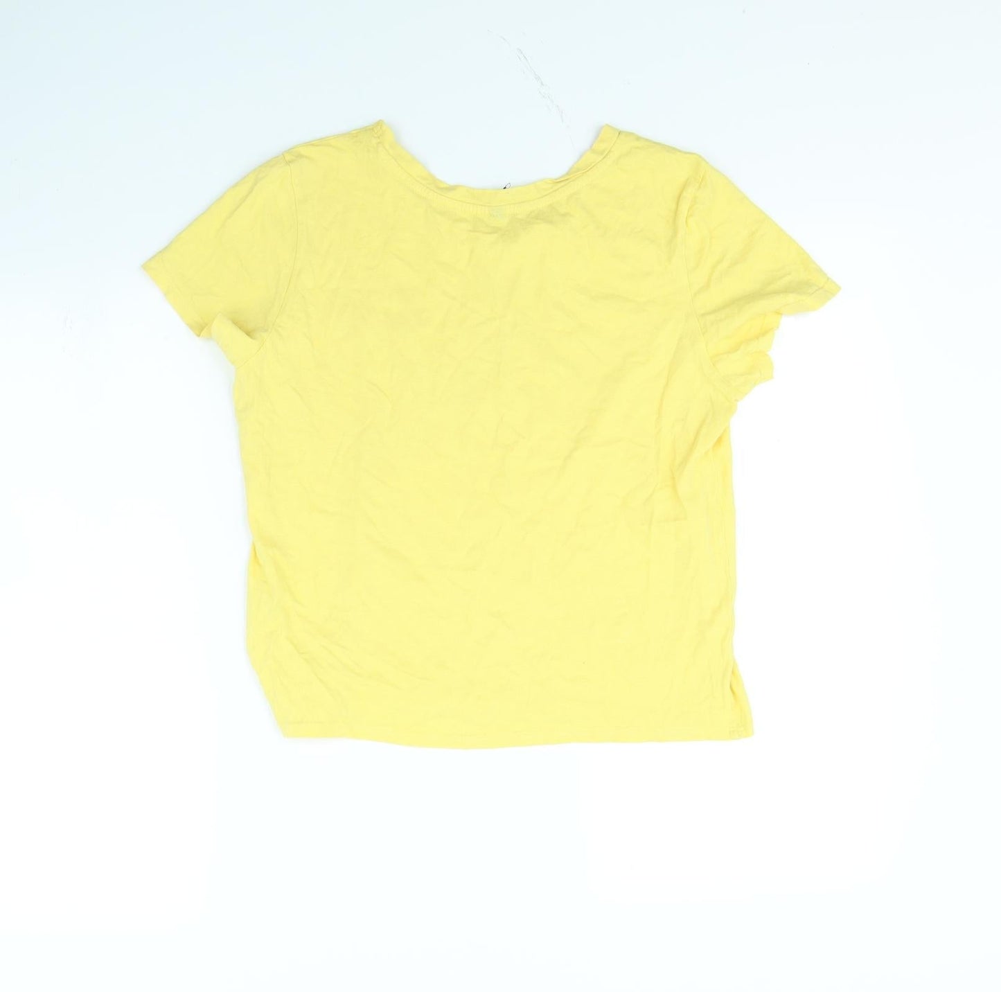 Womens UK Size L Sinsay Yellow Cropped T-Shirt