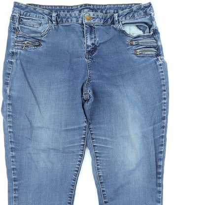 Womens UK Size 34 in Preworn Regular Fit Skinny Blue Jeans