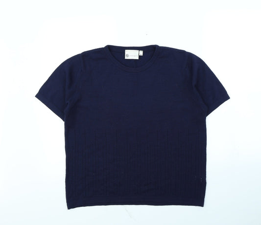 Janique Womens Blue   Pullover Jumper Size M