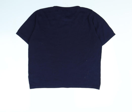 Janique Womens Blue   Pullover Jumper Size M