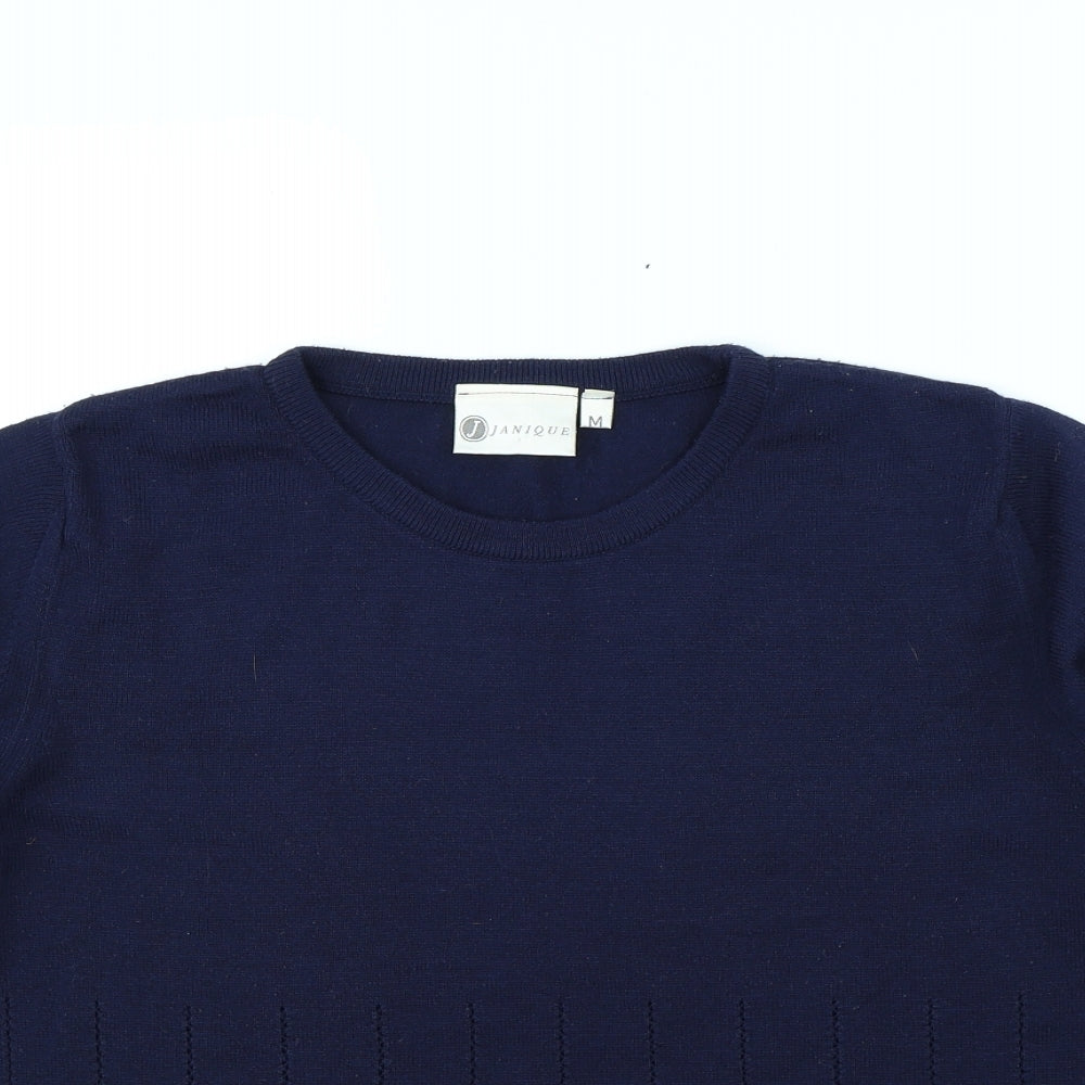 Janique Womens Blue   Pullover Jumper Size M