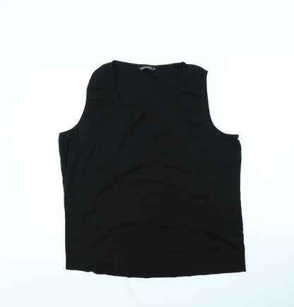 Womens UK Size XL Bonmarché Black Basic Tank