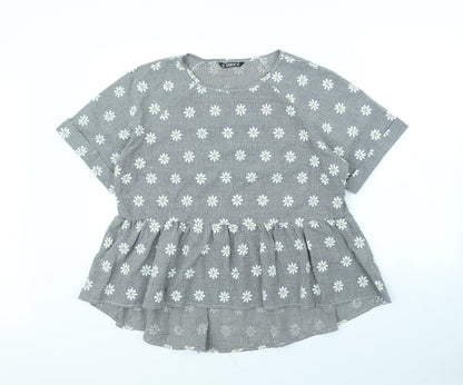 Shein   Womens Black Check  Basic Blouse Size XL