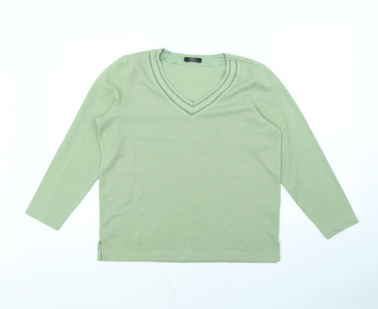 bm  Womens Green   Pullover Jumper Size S