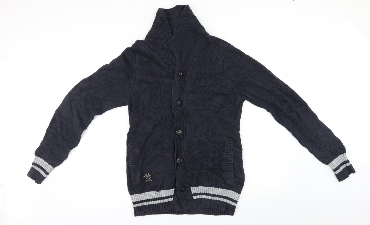 NEXT Mens Blue  Knit Cardigan Jumper Size S