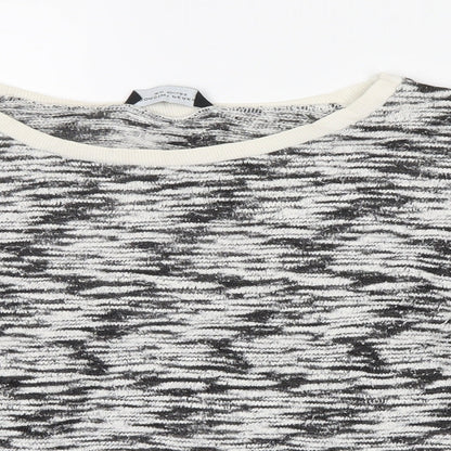 Dorothy Perkins Womens White Striped Knit Pullover Jumper Size 14
