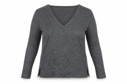 Basic Womens Grey  Knit Basic Blouse Size M