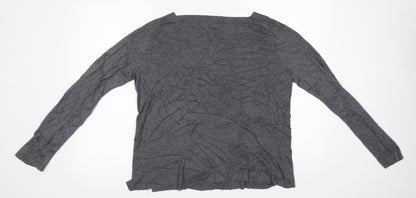 Basic Womens Grey  Knit Basic Blouse Size M