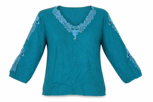 Womens UK Size S Roman Originals Blue Basic Blouse