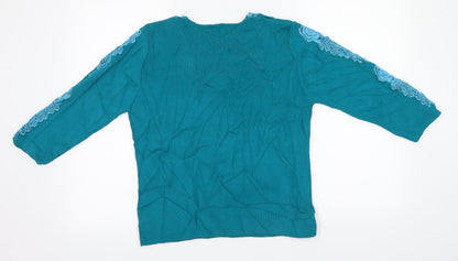 Womens UK Size S Roman Originals Blue Basic Blouse
