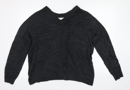 H&M Mens Black  Knit Pullover Jumper Size S