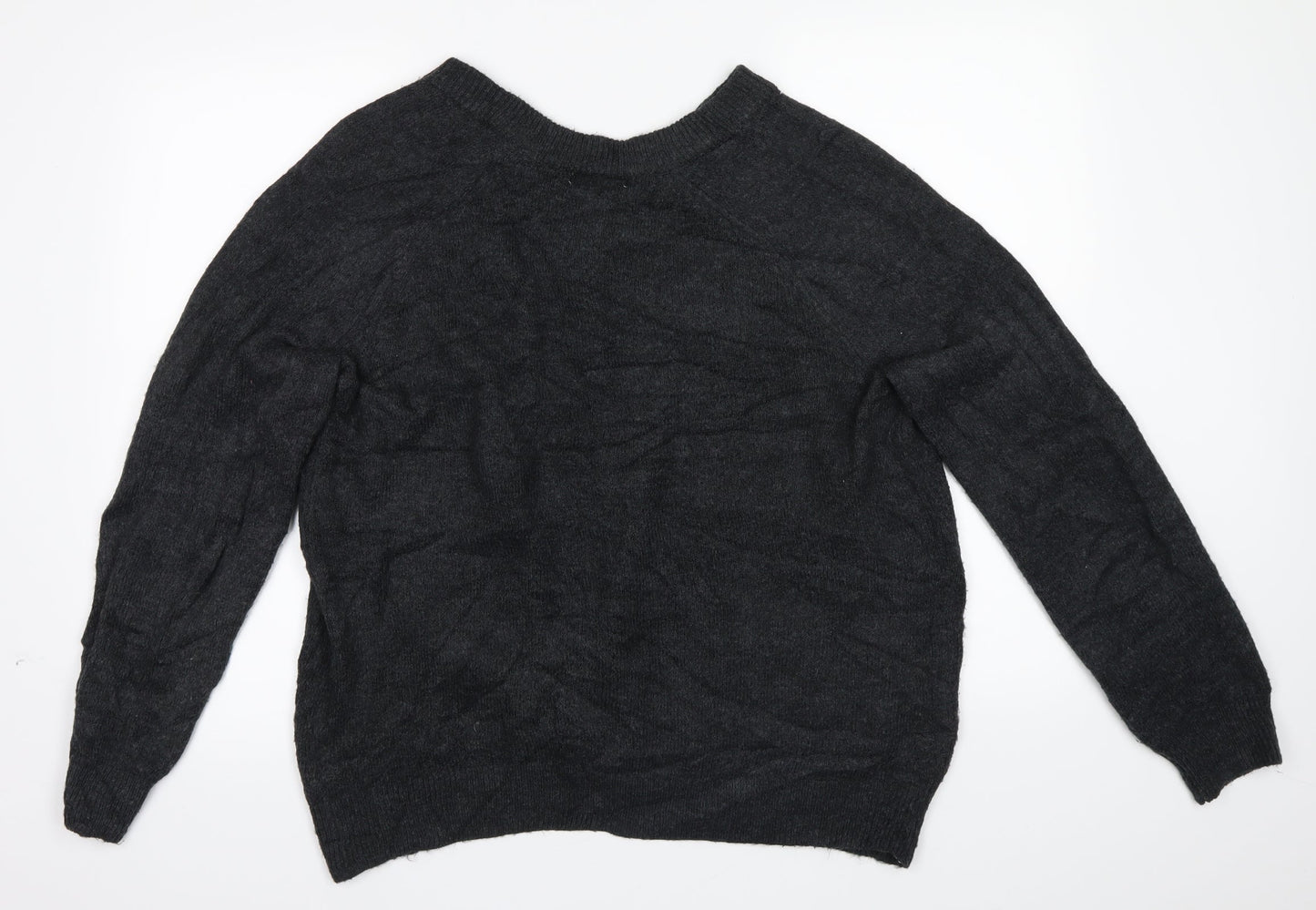 H&M Mens Black  Knit Pullover Jumper Size S