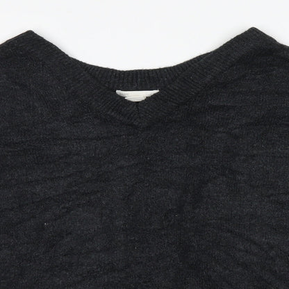 H&M Mens Black  Knit Pullover Jumper Size S