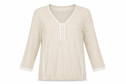 faber Womens Beige   Basic Blouse Size 12
