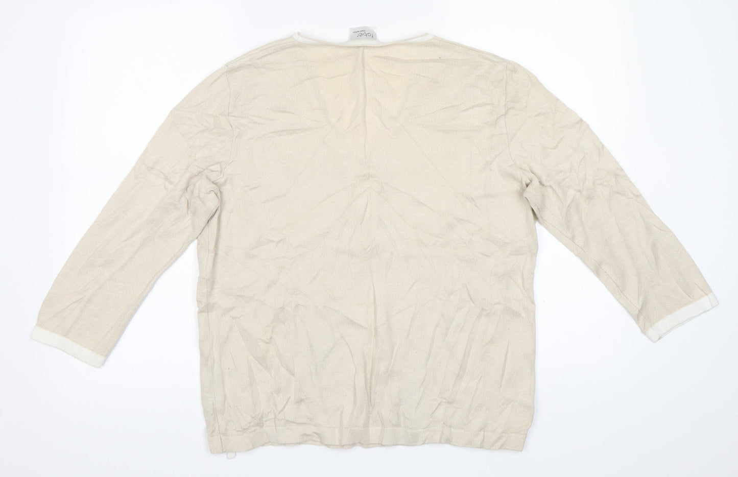 faber Womens Beige   Basic Blouse Size 12