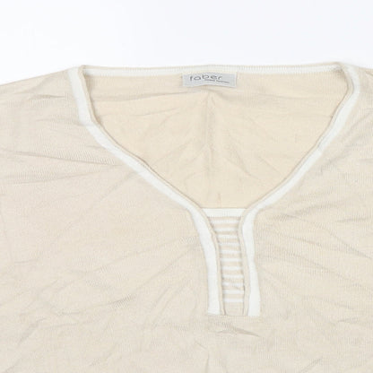 faber Womens Beige   Basic Blouse Size 12