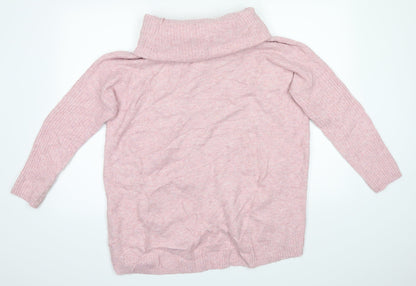 Miss Selfridge Womens Pink  Knit Pullover Jumper Size 10