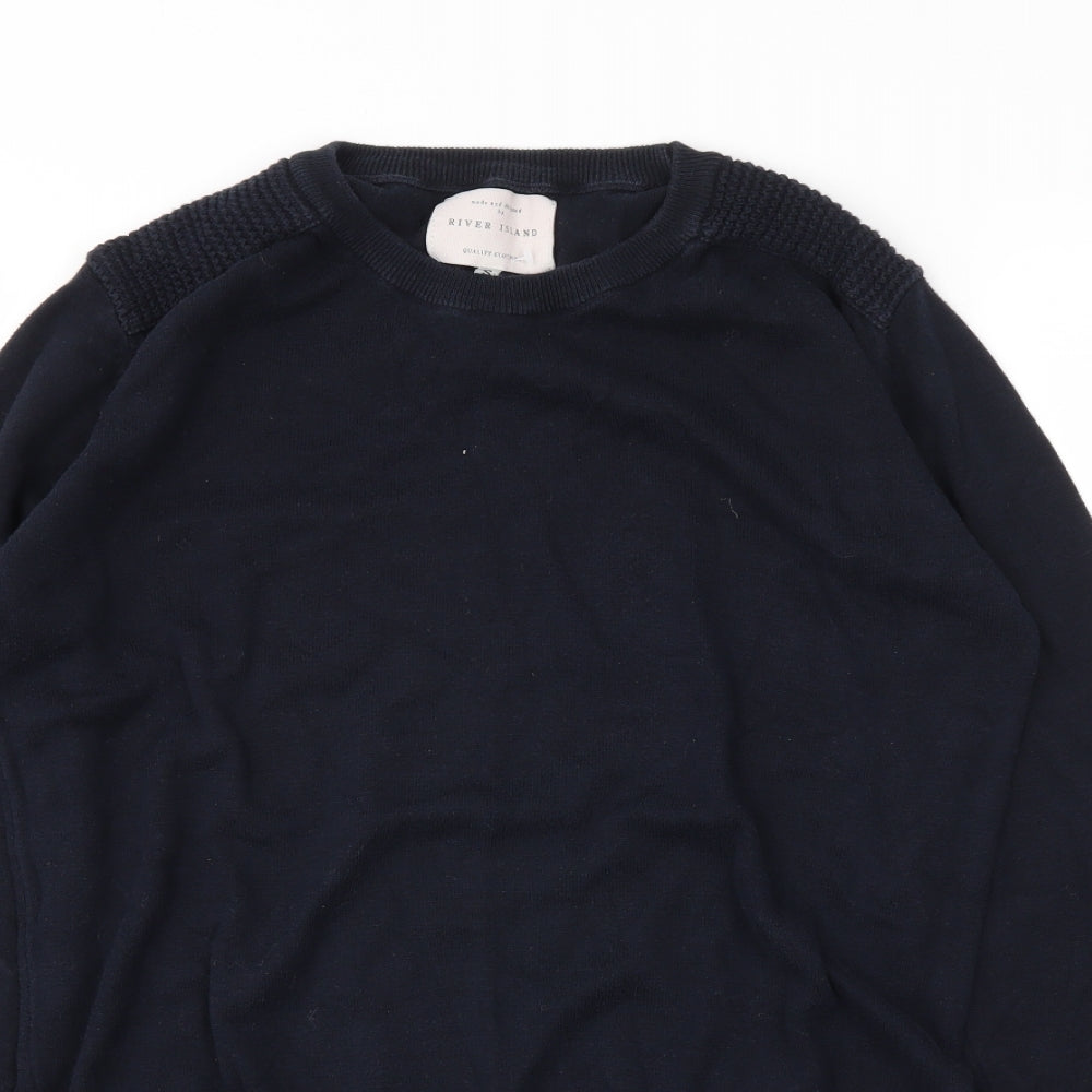 River Island Mens Blue   Pullover Jumper Size S