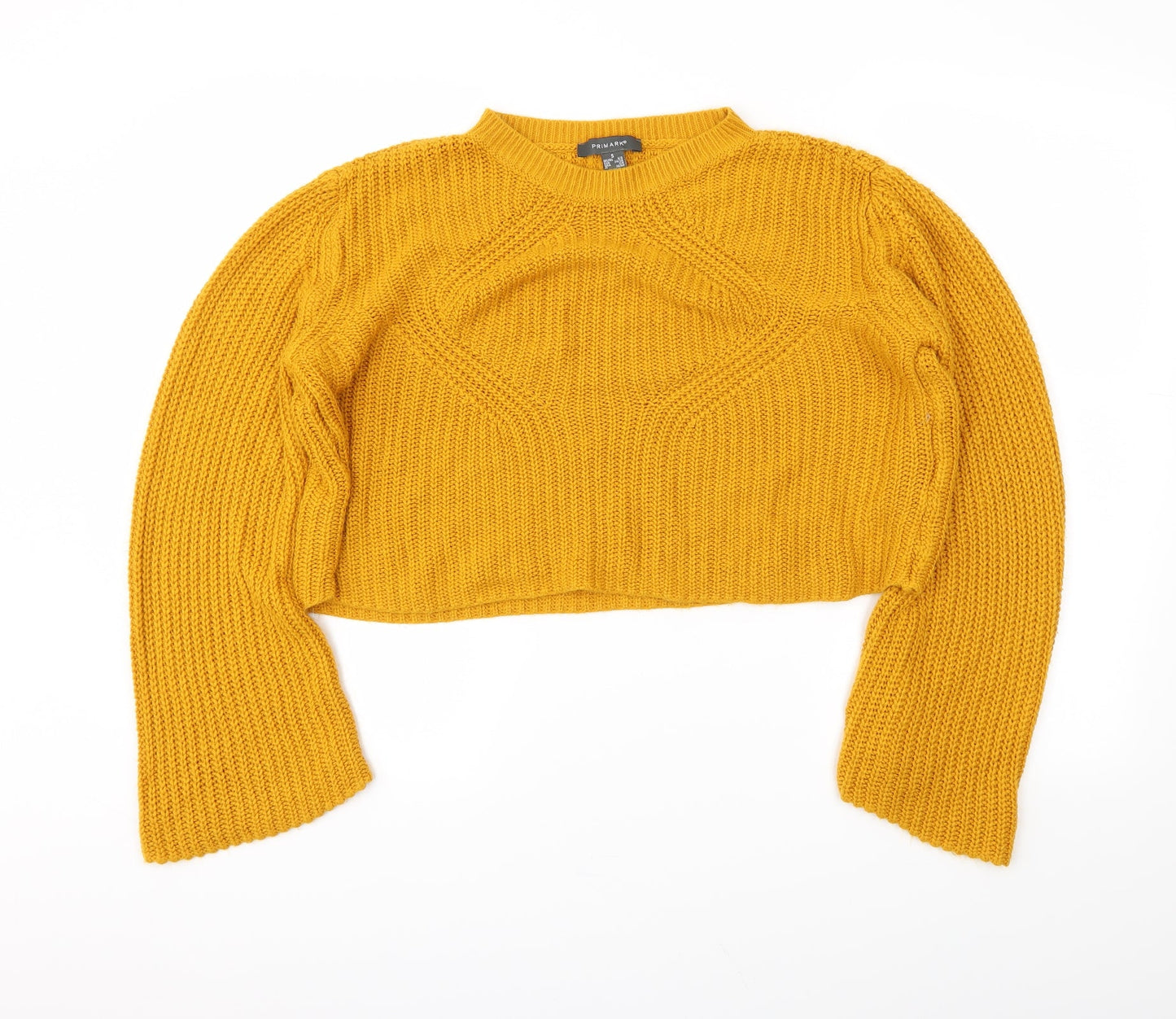Primark Womens Yellow   Pullover Jumper Size S