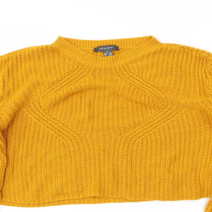 Primark Womens Yellow   Pullover Jumper Size S