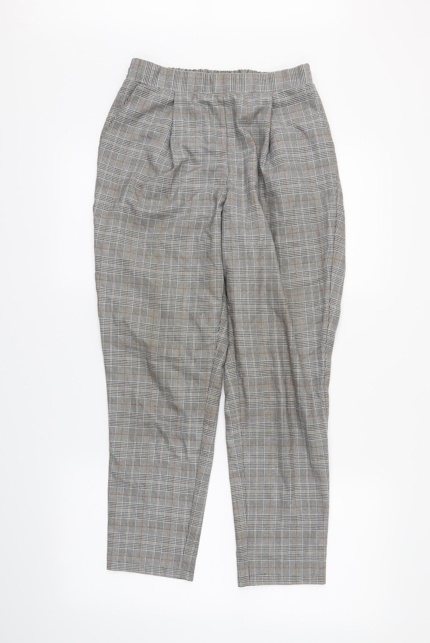 newlook Womens Green Plaid  Trousers  Size 10 L24 in