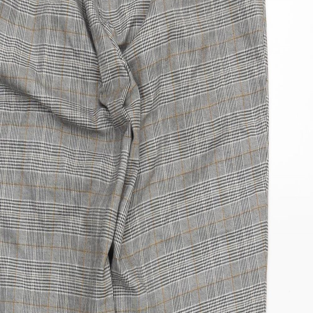 newlook Womens Green Plaid  Trousers  Size 10 L24 in