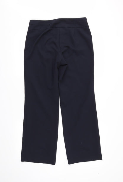 Womens UK Size 10 M&S Regular Fit  Blue Trousers