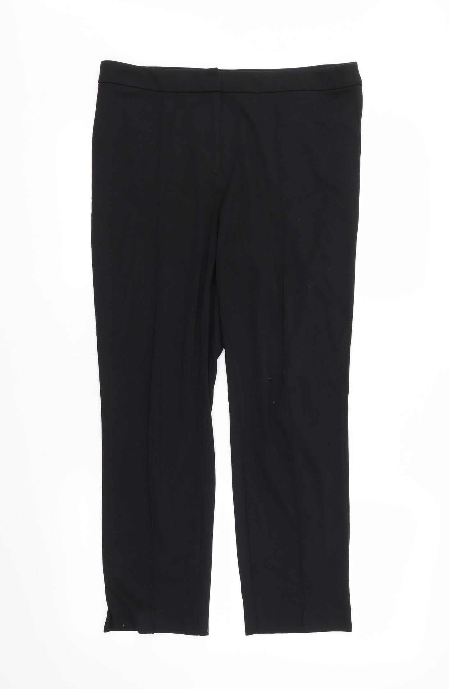M&S Womens Black   Trousers  Size 12 L25 in