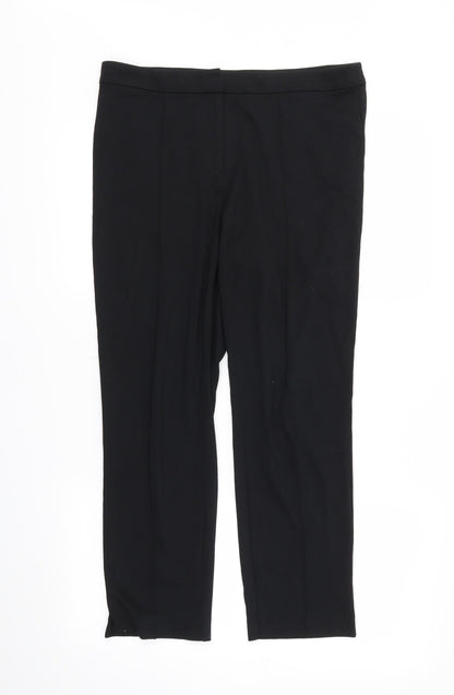 M&S Womens Black   Trousers  Size 12 L25 in