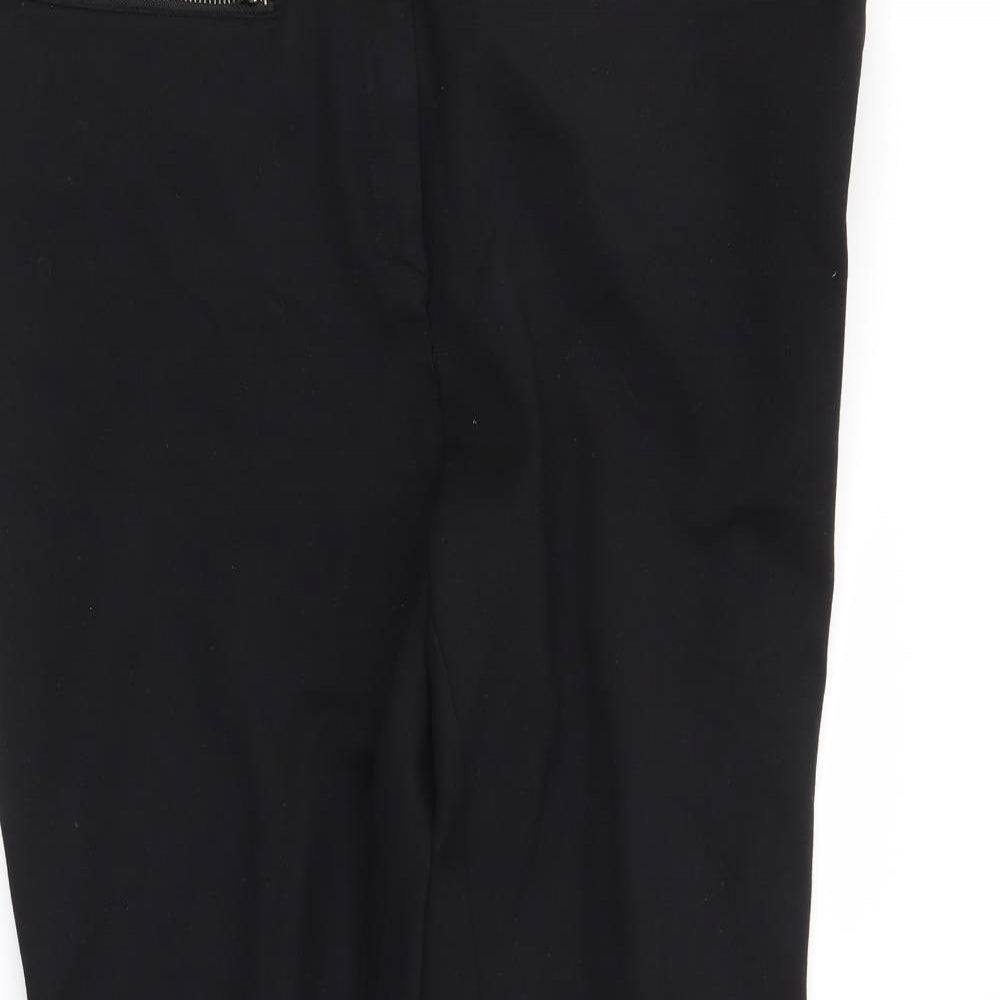 M&S Womens Black   Trousers  Size 12 L25 in
