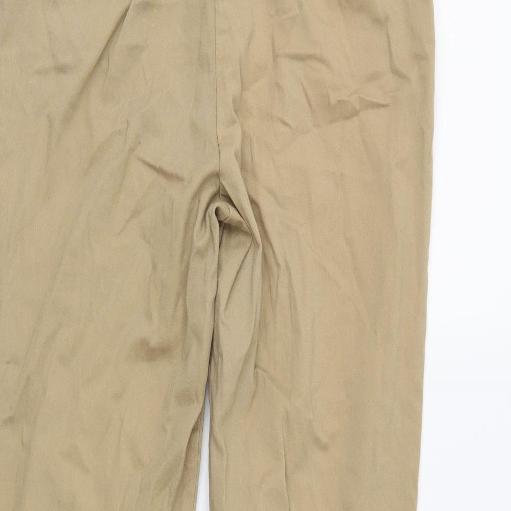 Womens UK Size 14 Preworn Regular Fit Chino Beige Trousers
