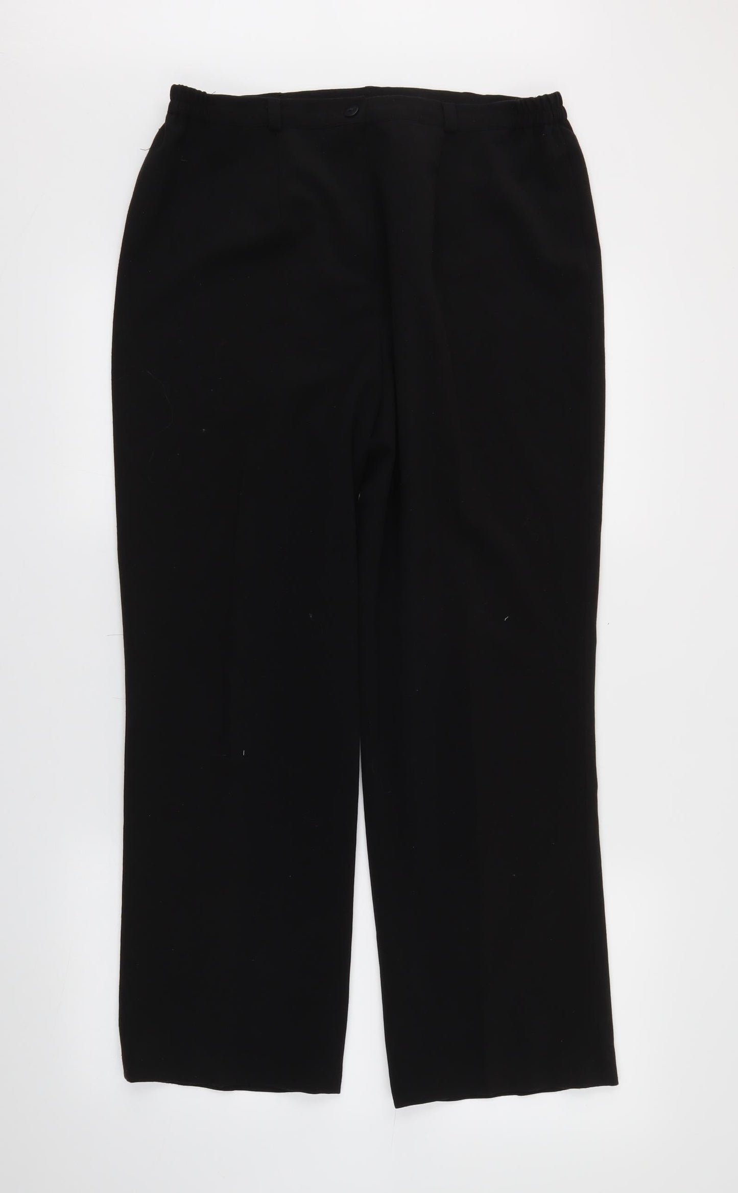 Womens UK Size 14 BASSINI Regular Fit  Black Trousers