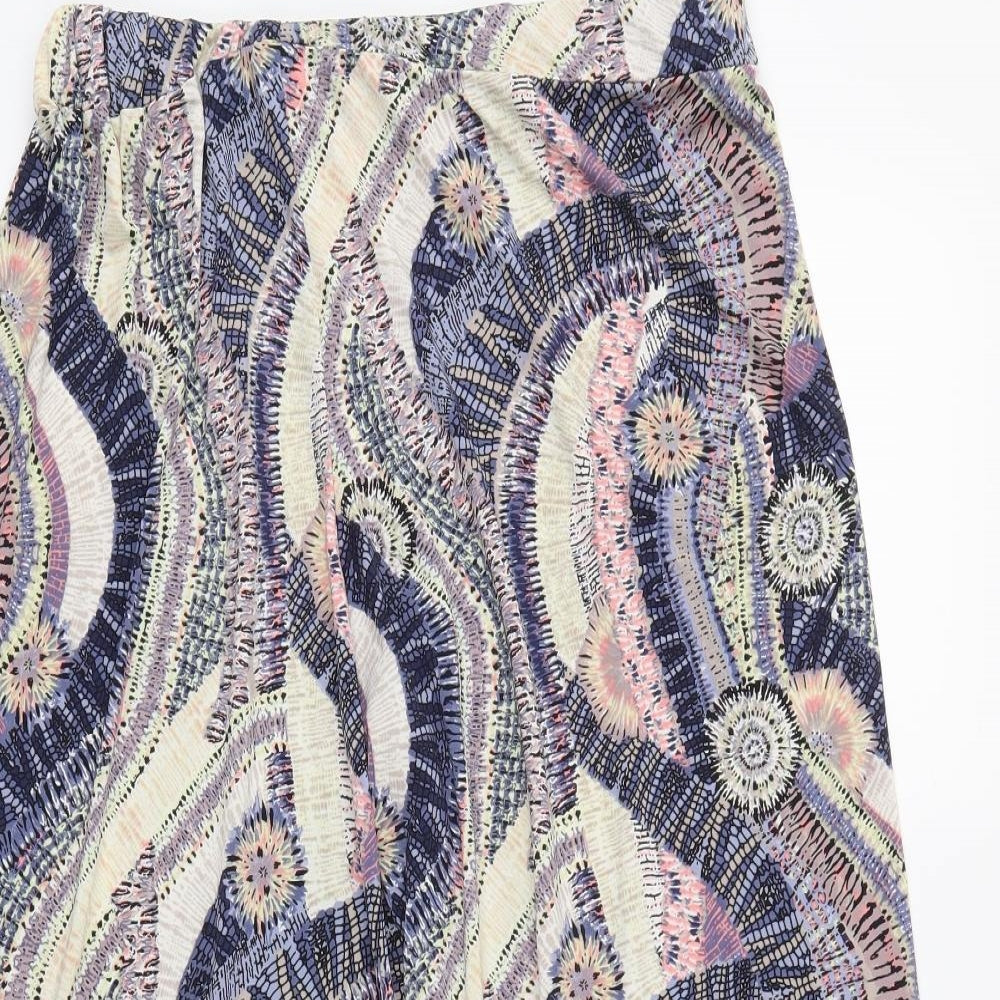 Womens UK Size S Preworn Regular Fit Cropped Blue Trousers