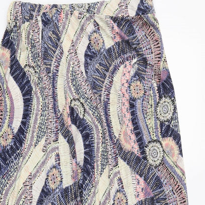 Womens UK Size S Preworn Regular Fit Cropped Blue Trousers