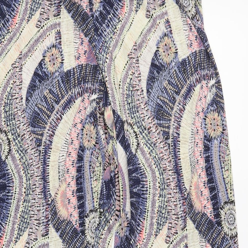 Womens UK Size S Preworn Regular Fit Cropped Blue Trousers