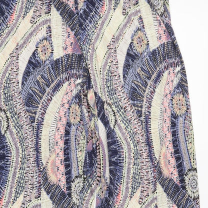 Womens UK Size S Preworn Regular Fit Cropped Blue Trousers