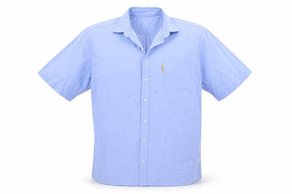 Mens UK Size 17 disley Blue  Button-Up Long Sleeve Casual Shirt