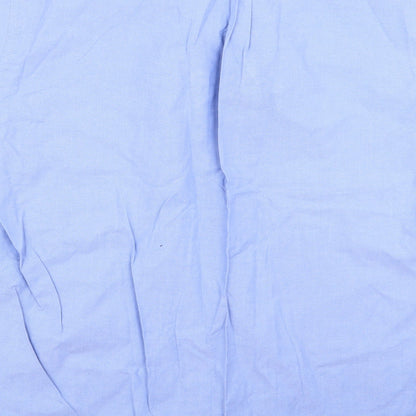 Mens UK Size 17 disley Blue  Button-Up Long Sleeve Casual Shirt