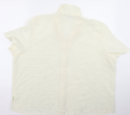 sara o neal Womens White   Basic Button-Up Size 16
