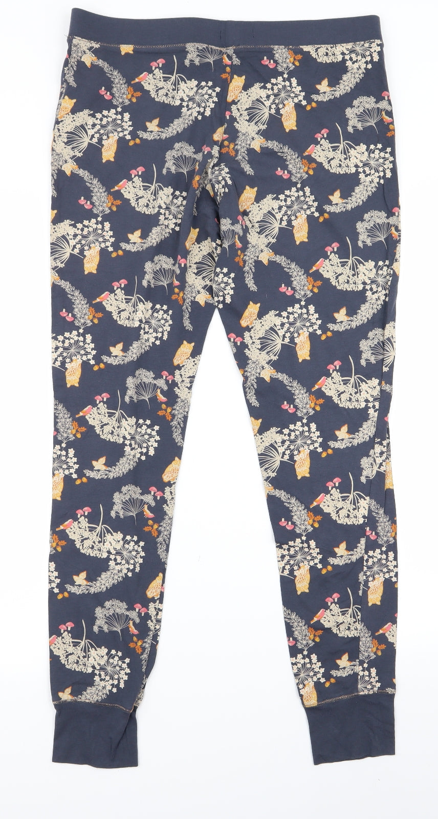 debanams Womens Blue Floral  Sweatpants Trousers Size 12 L20 in - v