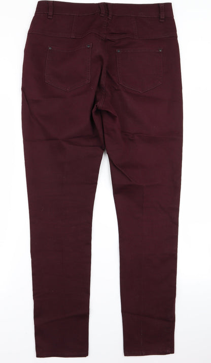 Womens UK Size 14 yesyes Regular Fit Skinny Red Jeans