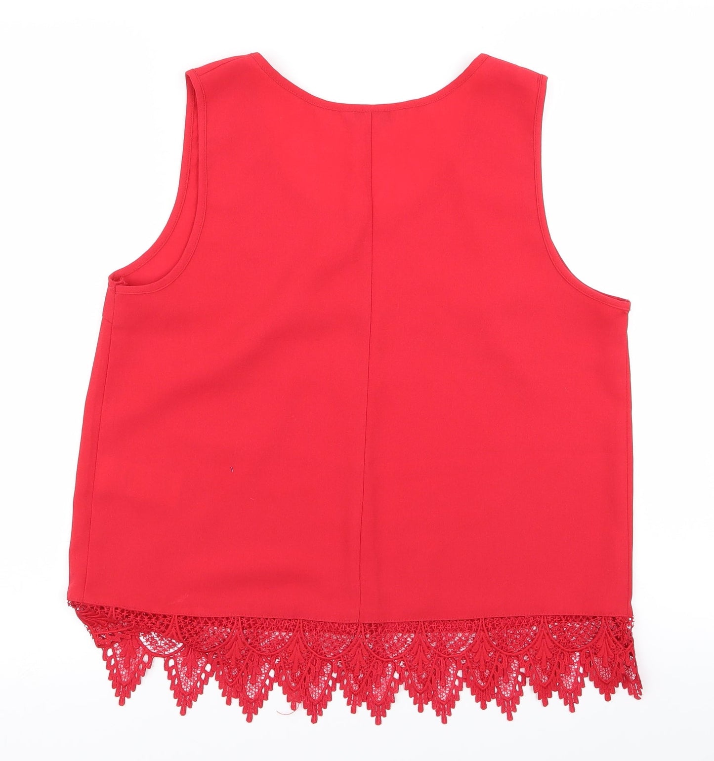 Womens UK Size 10 Peacocks Red Basic Blouse