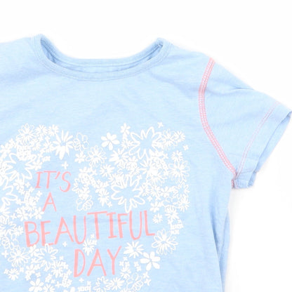 Nutmeg Girls Blue   Basic T-Shirt Size 5 Years