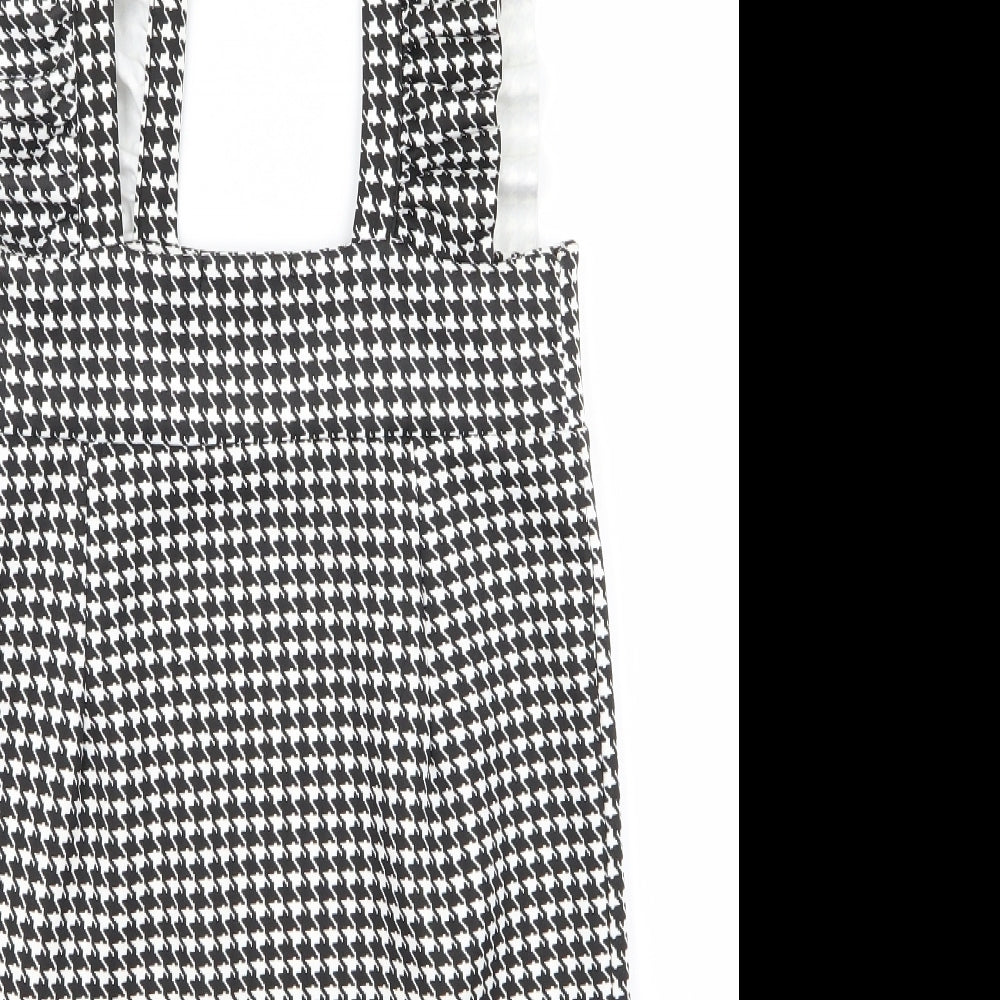 Cameo Womens White Check Rayon Slip Dress  Size 10