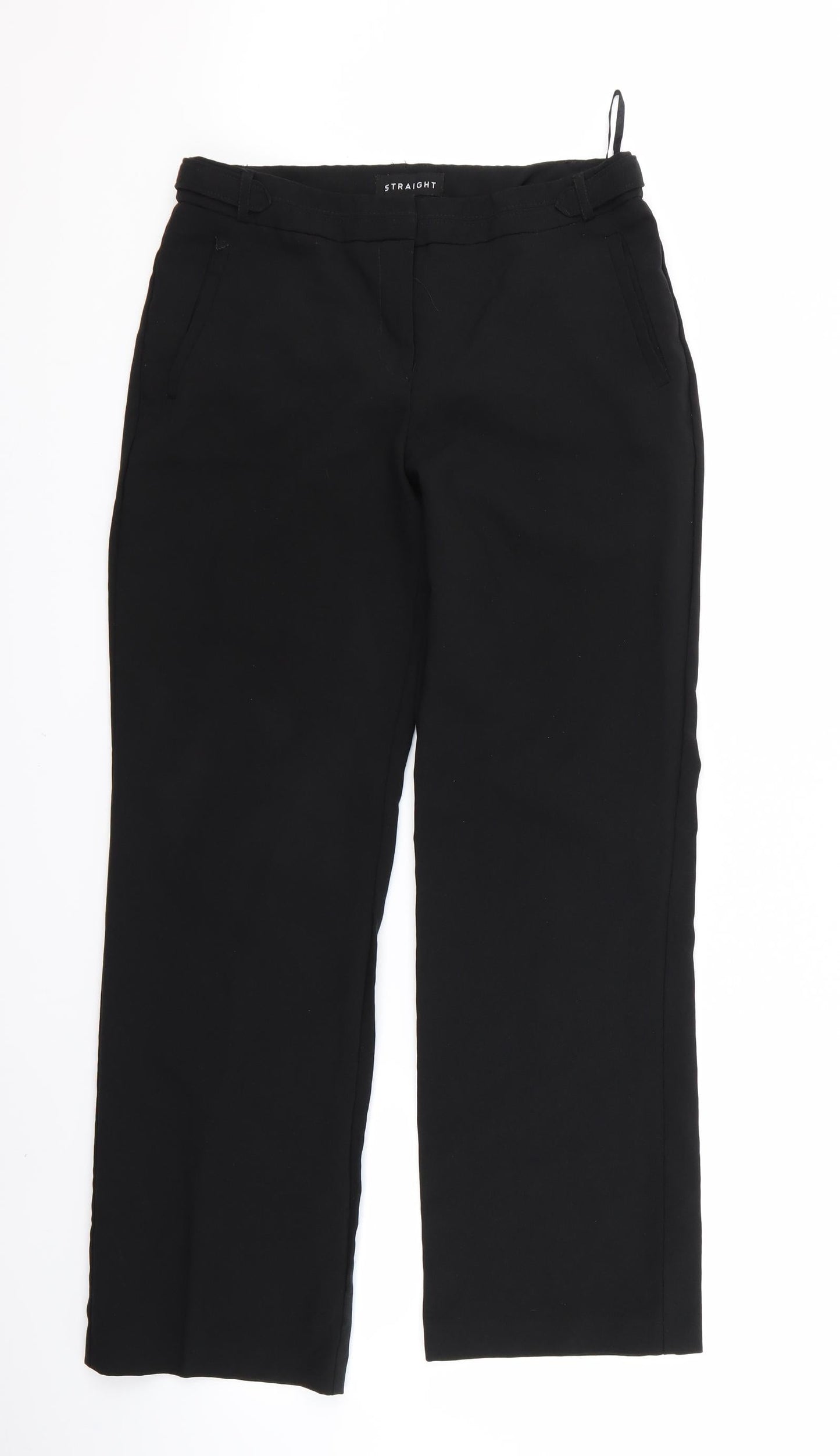 Womens UK Size 10 Peacocks Regular Fit  Black Trousers