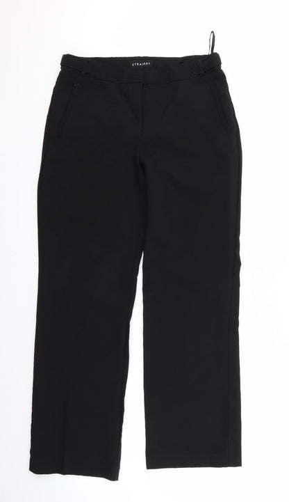 Womens UK Size 10 Peacocks Regular Fit  Black Trousers