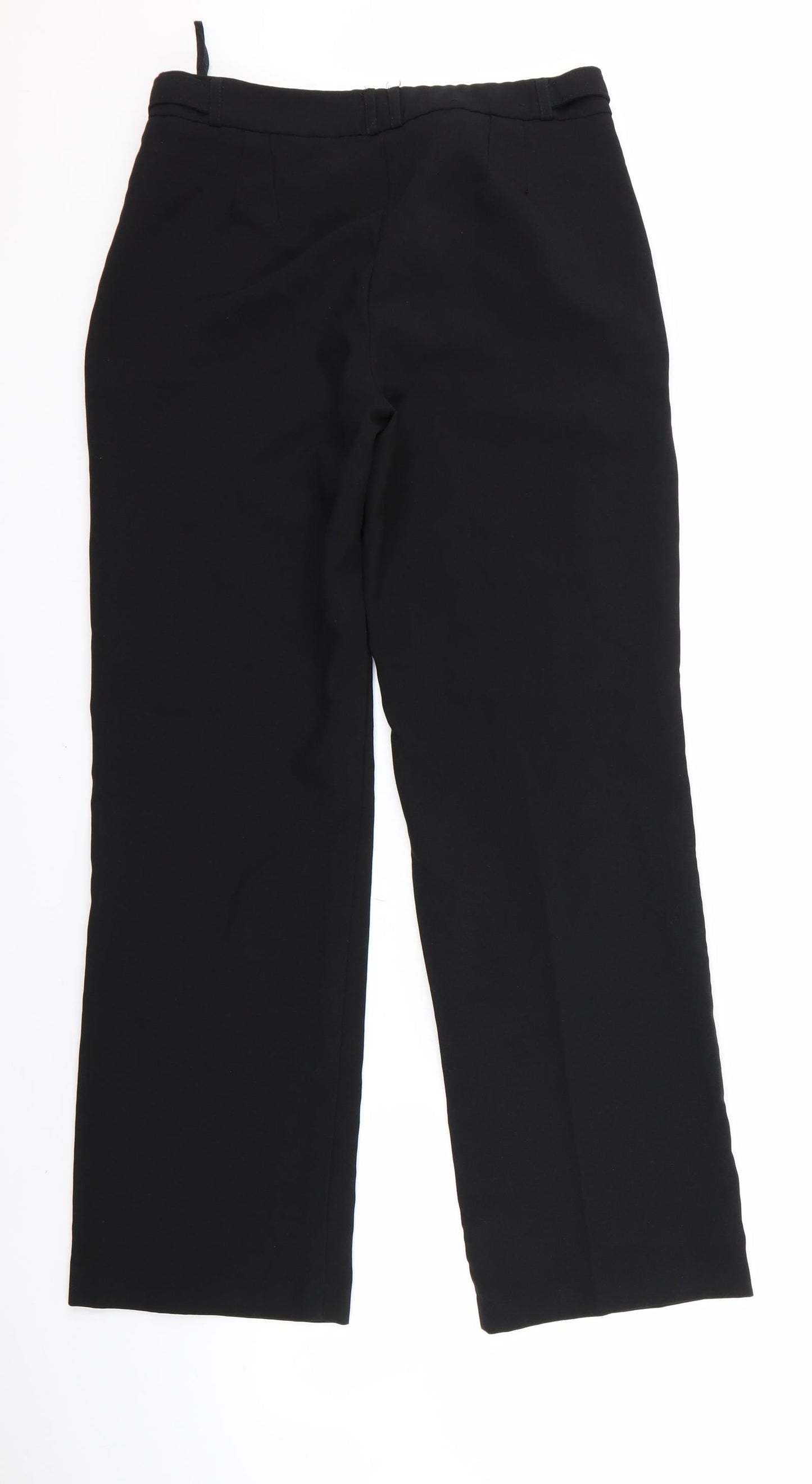 Womens UK Size 10 Peacocks Regular Fit  Black Trousers