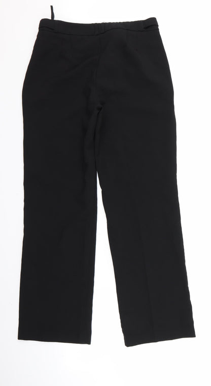 Womens UK Size 10 Peacocks Regular Fit  Black Trousers