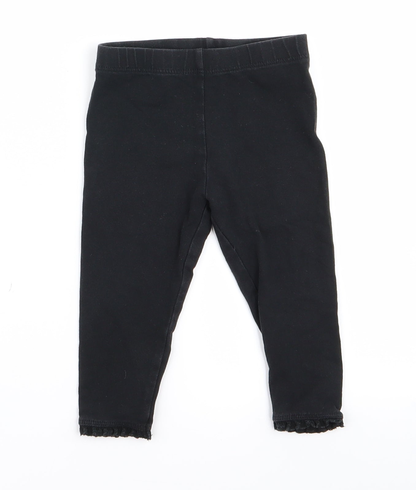 NEXT Girls Black   Track Pants Trousers Size 9 Months
