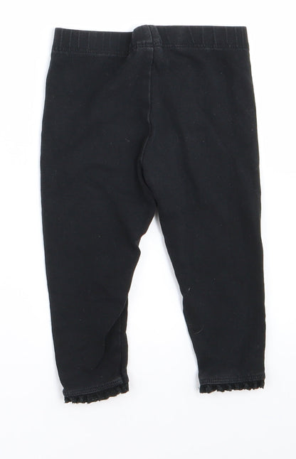 NEXT Girls Black   Track Pants Trousers Size 9 Months